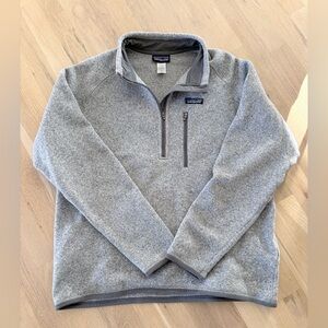 Patagonia Men's Light Gray Zip-Up Sweater